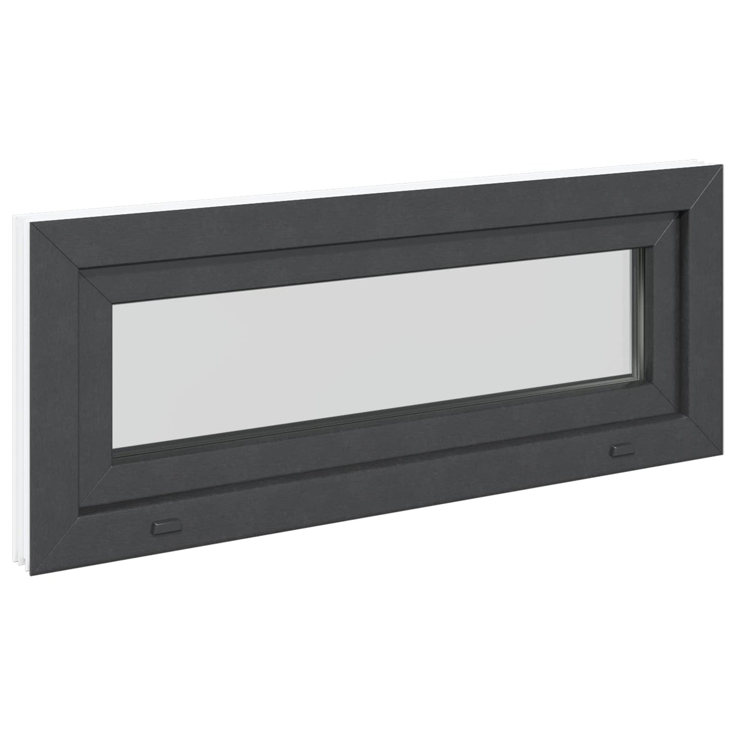 Kældervindue RISOR 110 x 40 cm PVC og glas Antracit