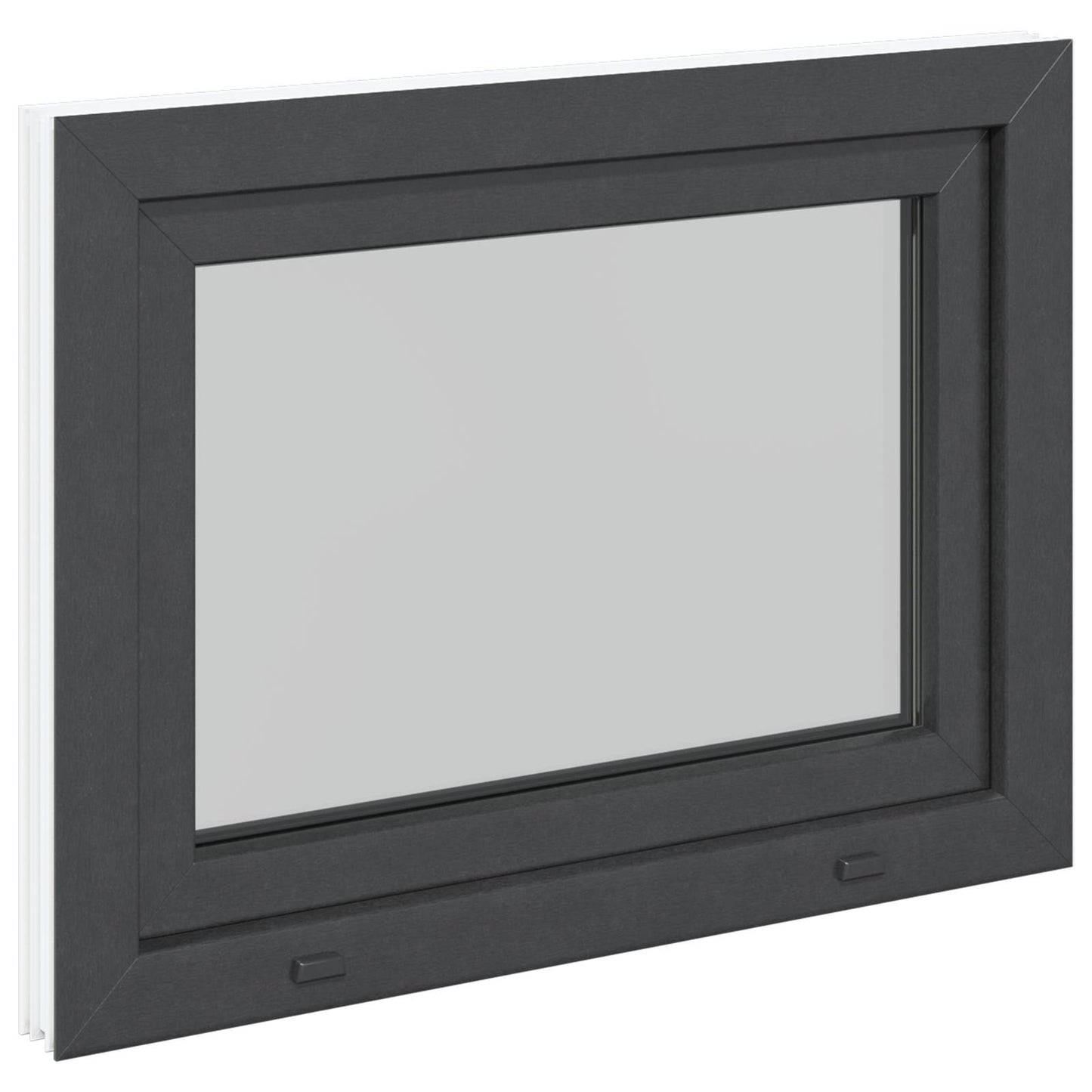Kældervindue RISOR 80 x 50 cm PVC og glas Antracit