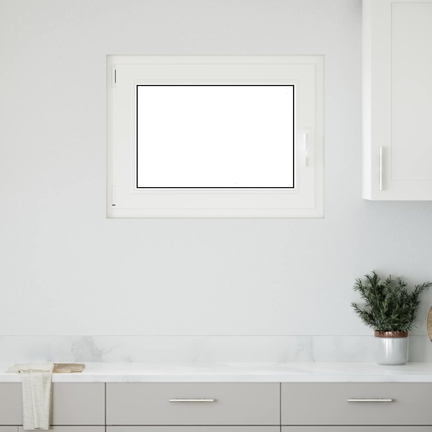 Kældervindue RISOR 80 x 70 cm PVC og glas Antracit