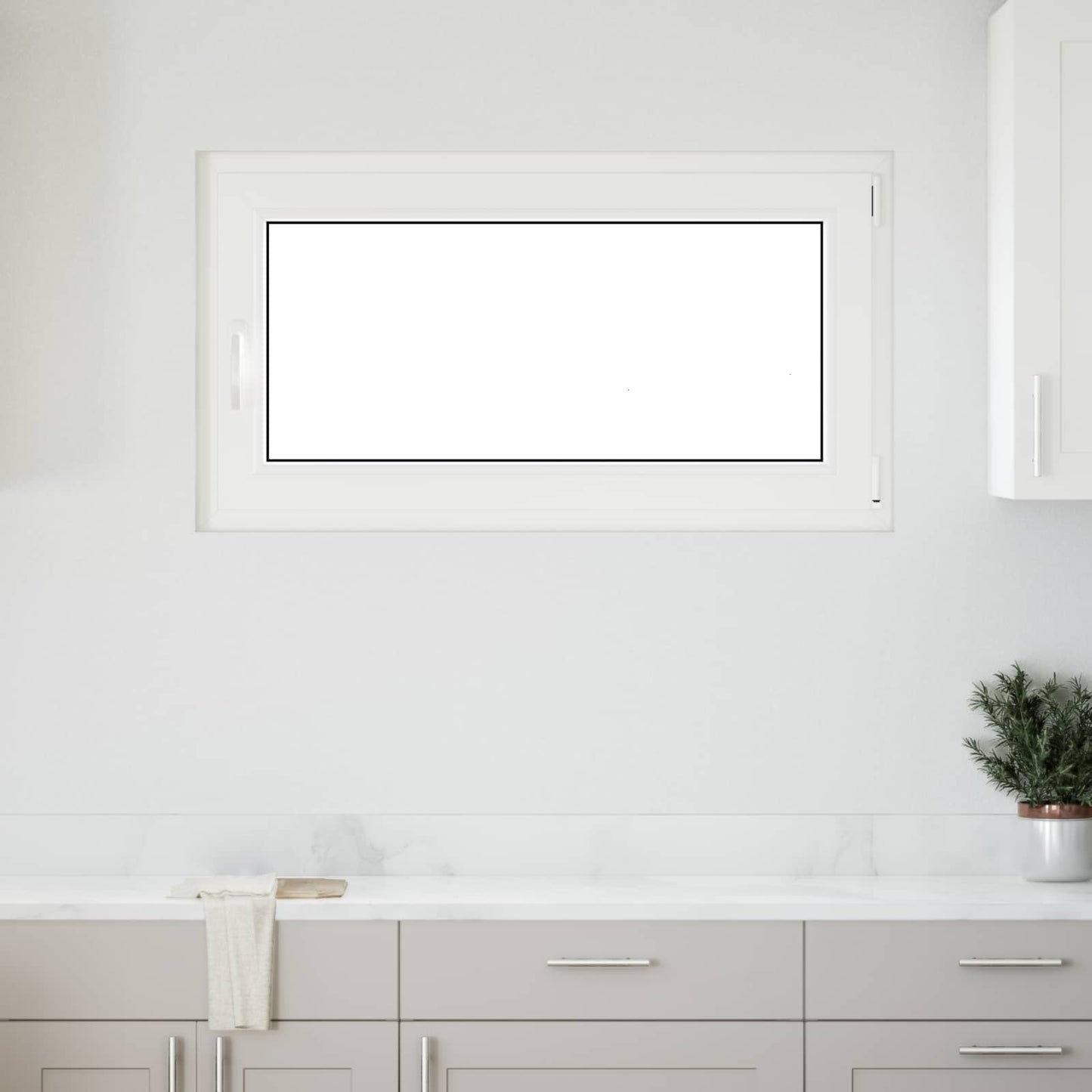 Kældervindue RISOR 110 x 50 cm PVC og glas Antracit