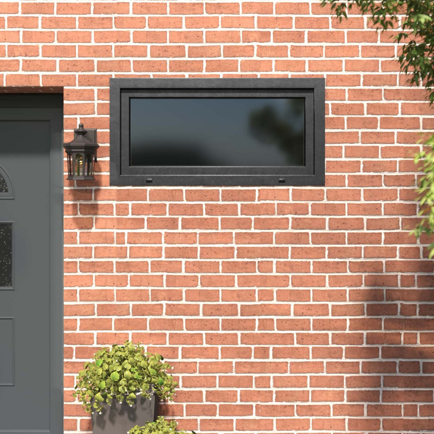 Kældervindue RISOR 120 x 60 cm PVC og glas Antracit