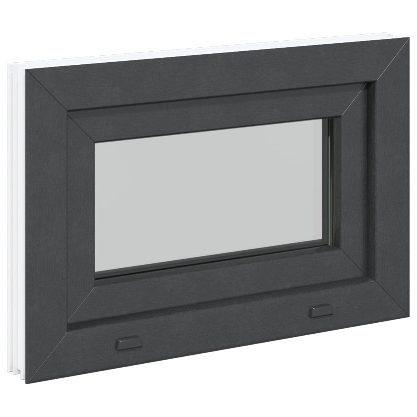 Kældervindue RISOR 60 x 40 cm PVC og glas Antracit