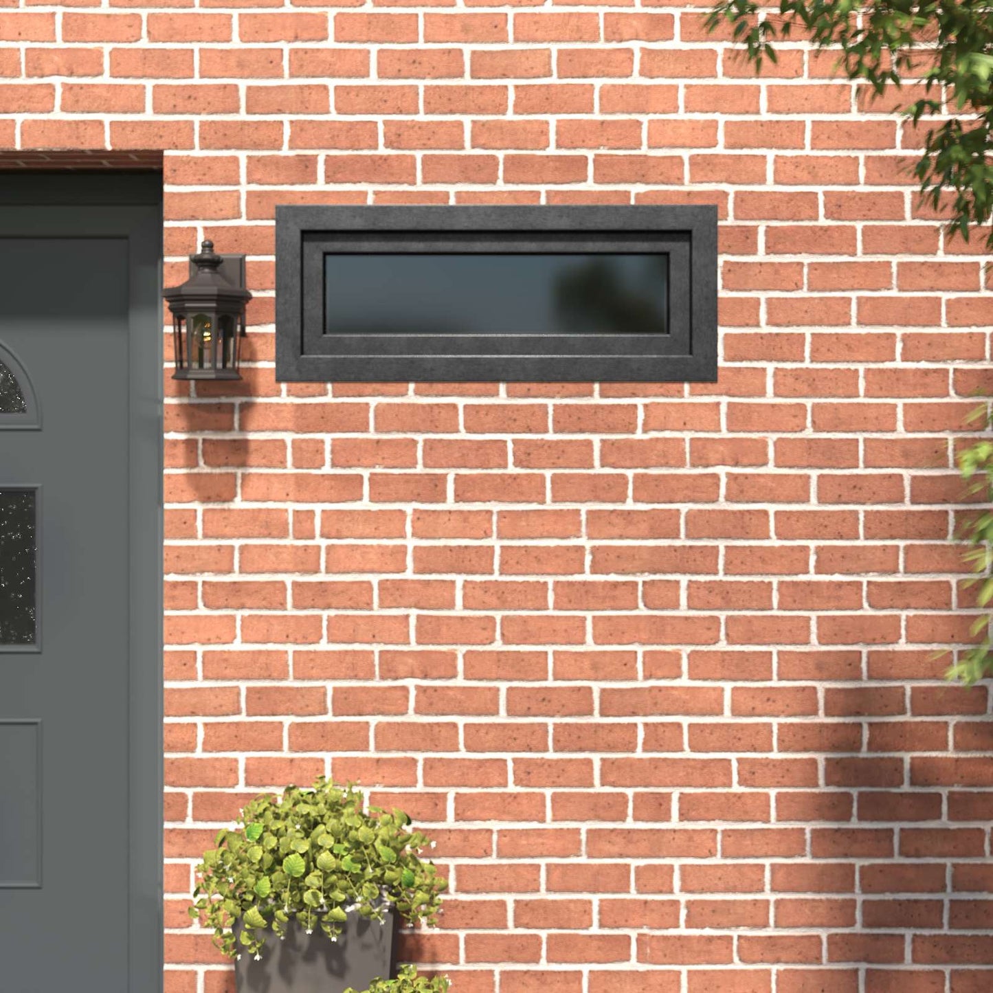 Kældervindue RISOR 100 x 40 cm PVC og glas Antracit