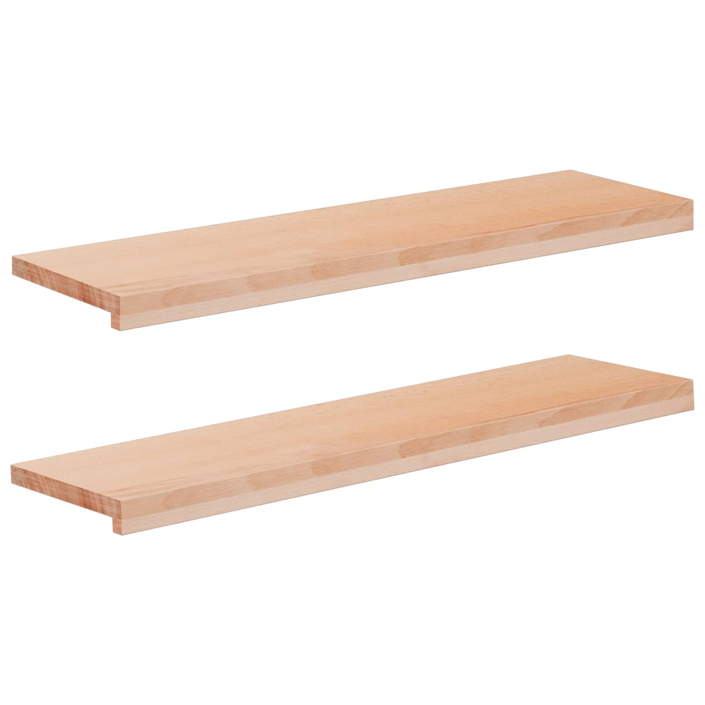 Trappetrin 2 stk. 100 x 30 x 2 cm Naturfarvet Solid bøg