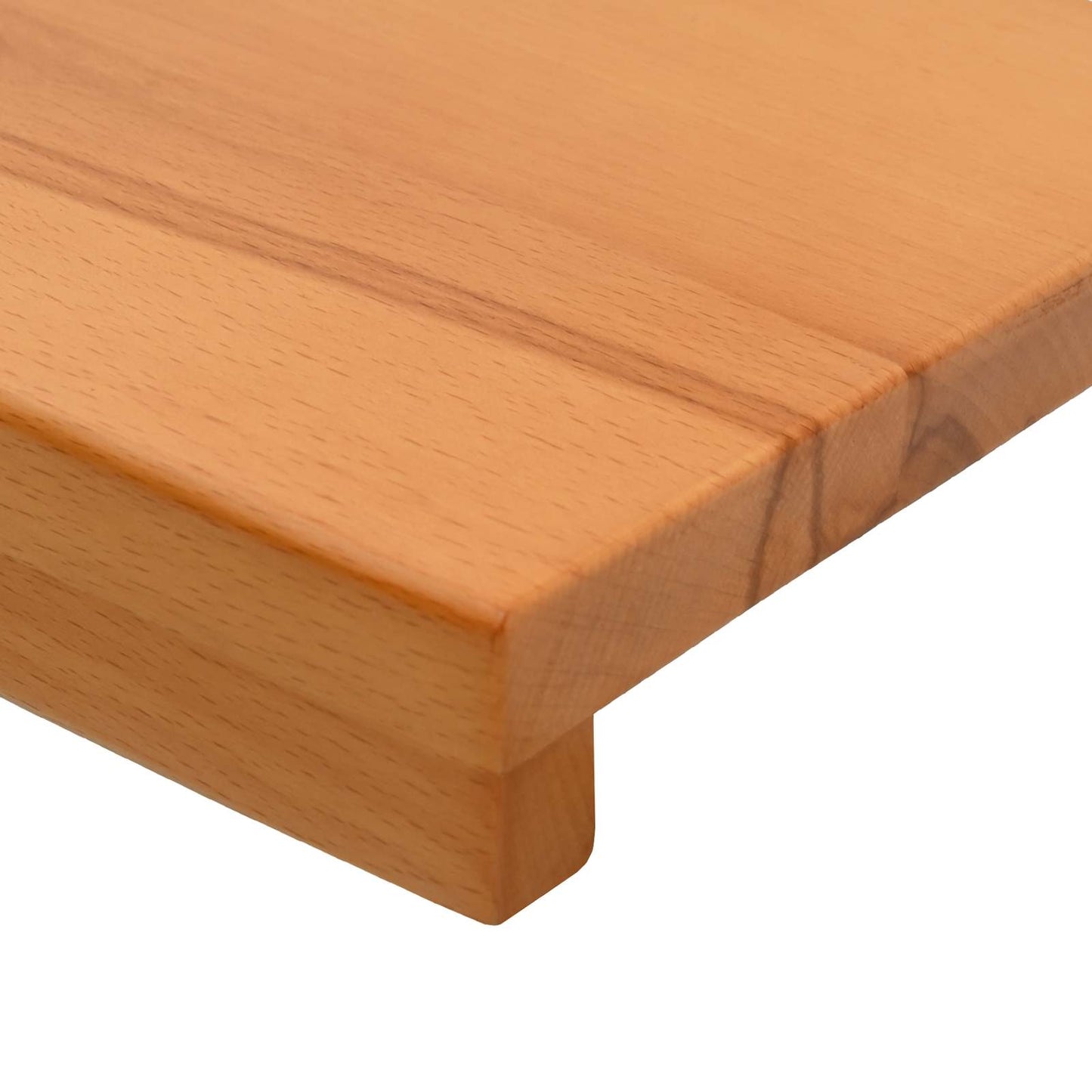 Trappetrin 2 stk. 100 x 25 x 2 cm Lys Brun Solid bøg