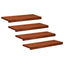 Trappetrin 4 stk. 80 x 30 x 2 cm Brun Solid bøg
