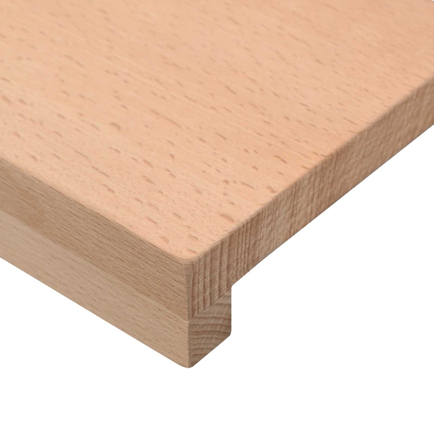 Trappetrin 12 stk. 90 x 25 x 2 cm Naturfarvet Solid bøg