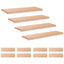 Trappetrin 12 stk. 100 x 25 x 2 cm Naturfarvet Solid bøg