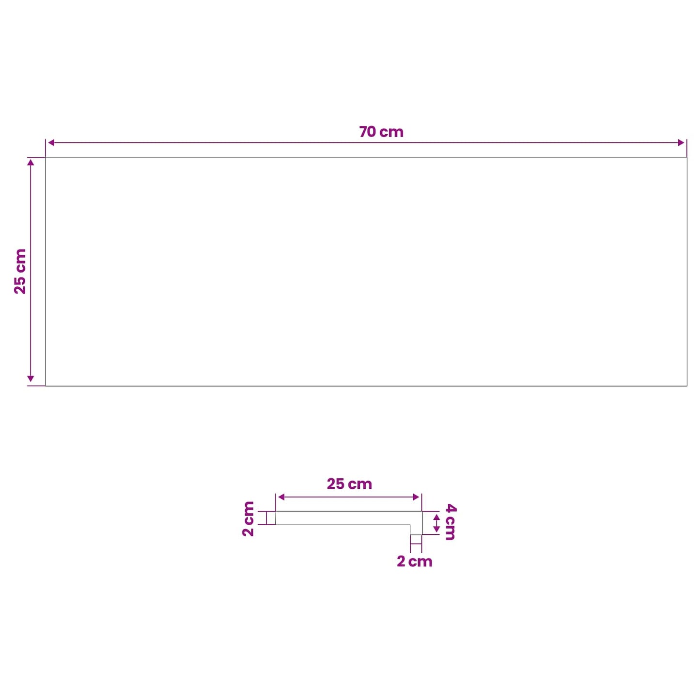 Trappetrin 12 stk. 70 x 25 x 2 cm Brun Solid bøg