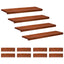 Trappetrin 12 stk. 90 x 30 x 2 cm Brun Solid bøg