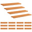 Trappetrin 16 stk. 120 x 25 x 2 cm Lys Brun Solid bøg
