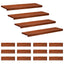 Trappetrin 16 stk. 90 x 25 x 2 cm Brun Solid bøg