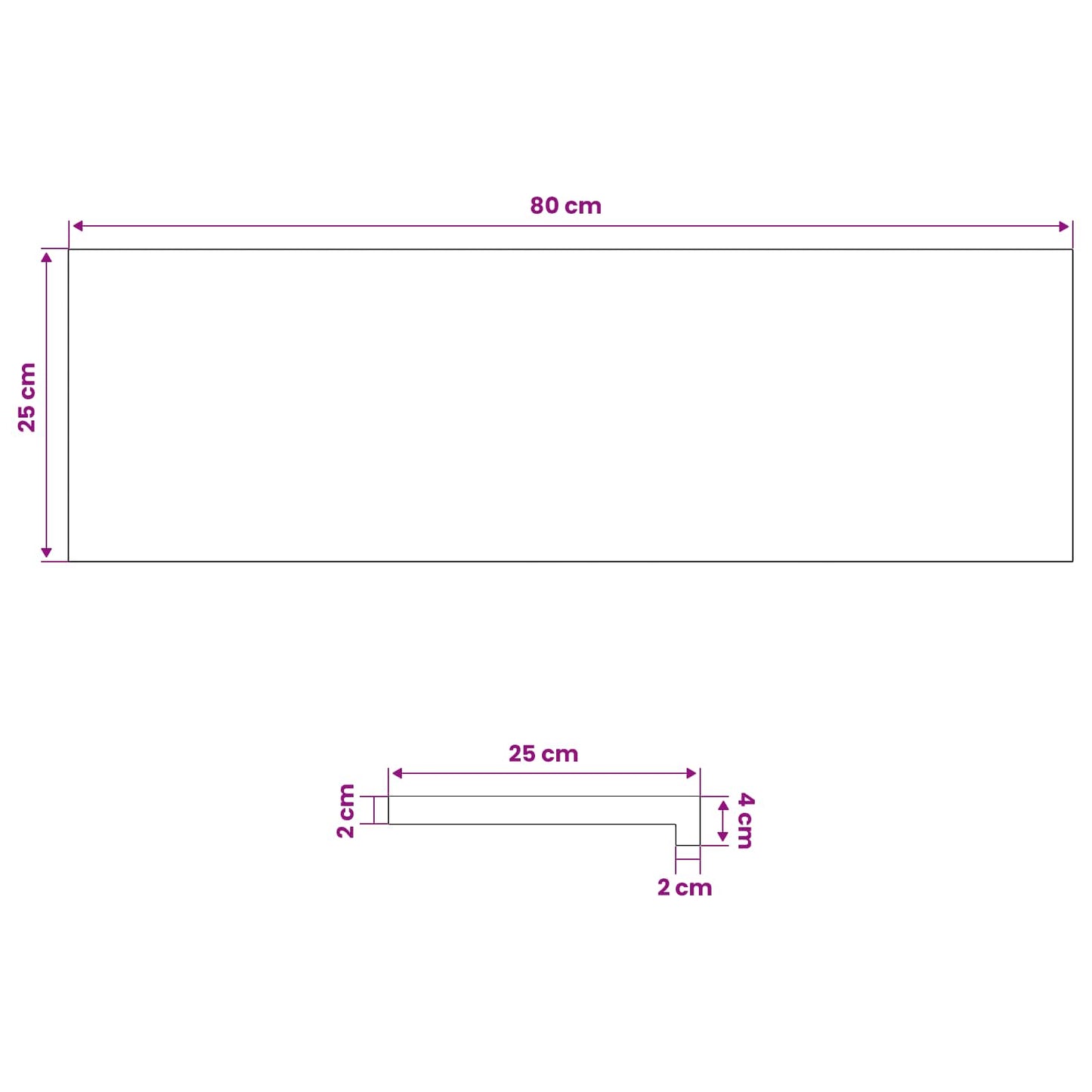 Trappetrin 16 stk. 80 x 25 x 2 cm Mørk Brun Solid bøg