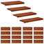 Trappetrin 20 stk. 80 x 25 x 2 cm Brun Solid bøg