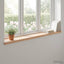 Vindueskarme 2 stk. Naturfarvet 140 x 15 x 2 cm Solid bøg