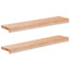 Vindueskarme 2 stk. Naturfarvet 70 x 20 x 2 cm Solid bøg
