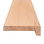 Vindueskarme 2 stk. Naturfarvet 70 x 20 x 2 cm Solid bøg