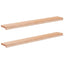 Vindueskarme 2 stk. Naturfarvet 120 x 20 x 2 cm Solid bøg
