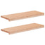 Vindueskarme 2 stk. Naturfarvet 70 x 25 x 2 cm Solid bøg
