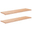 Vindueskarme 2 stk. Naturfarvet 160 x 40 x 2 cm Solid bøg