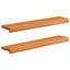 Vindueskarme 2 stk. Lys Brun 70 x 15 x 2 cm Solid bøg