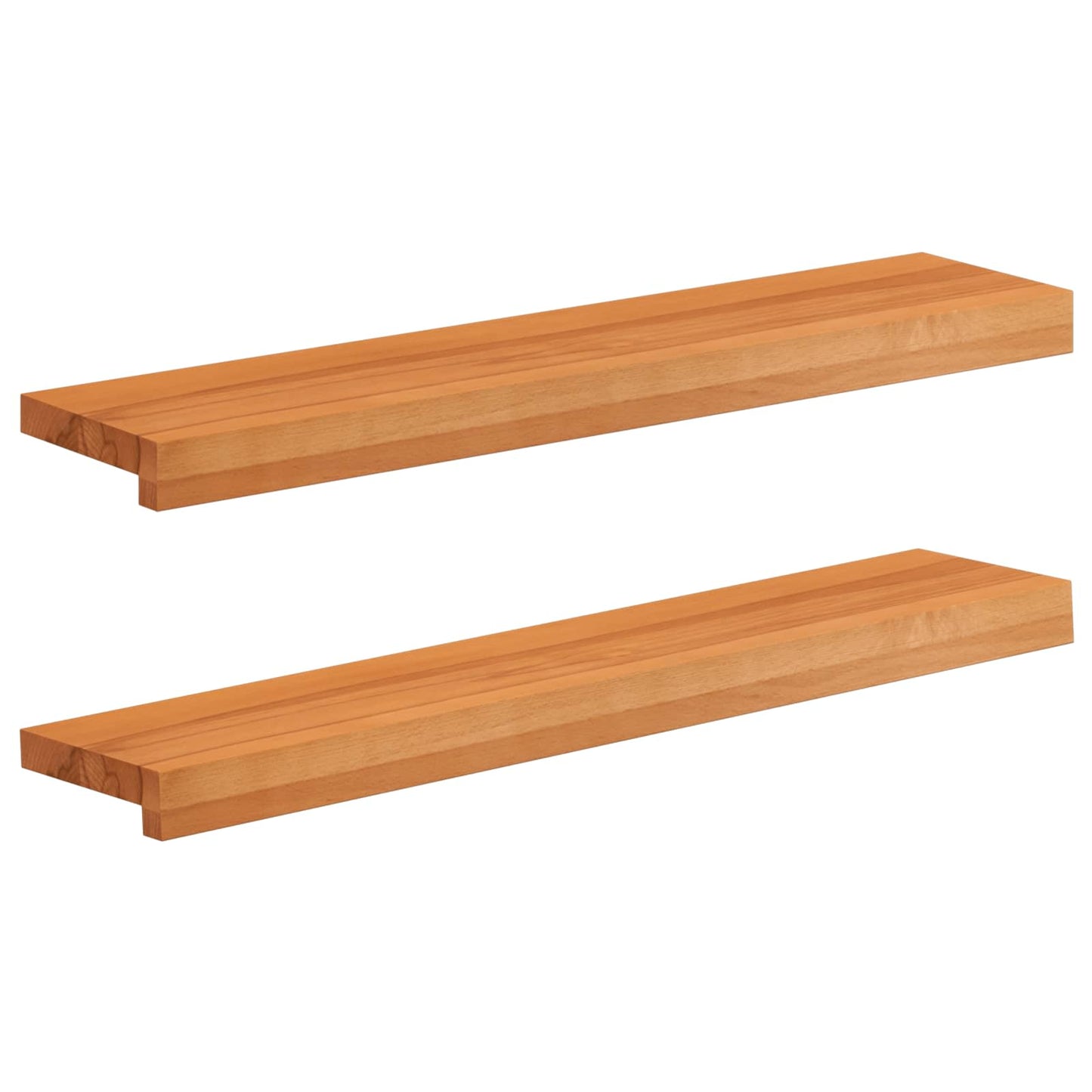 Vindueskarme 2 stk. Lys Brun 70 x 15 x 2 cm Solid bøg