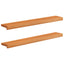 Vindueskarme 2 stk. Lys Brun 90 x 15 x 2 cm Solid bøg
