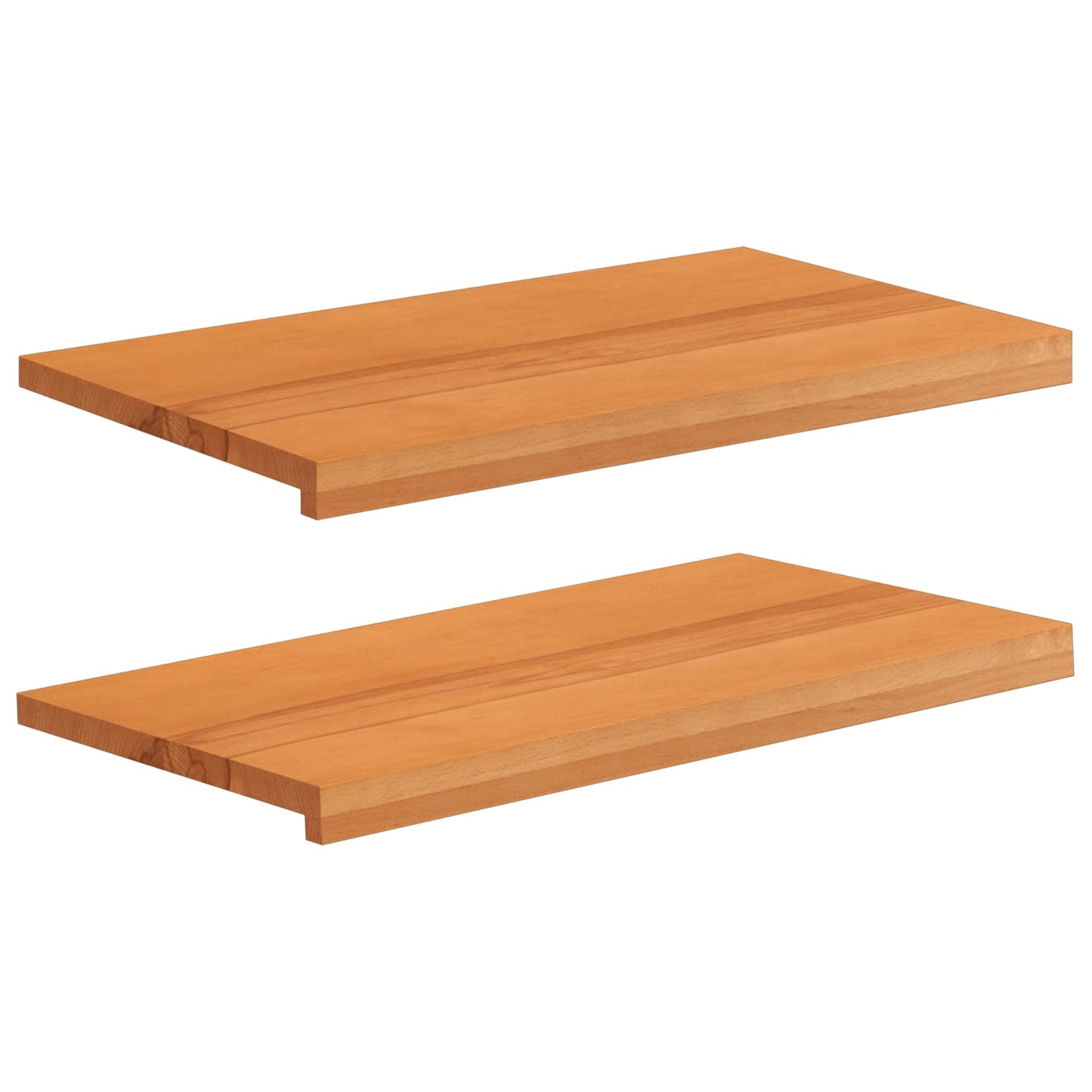 Vindueskarme 2 stk. Lys Brun 80x 40 x 2 cm Solid bøg