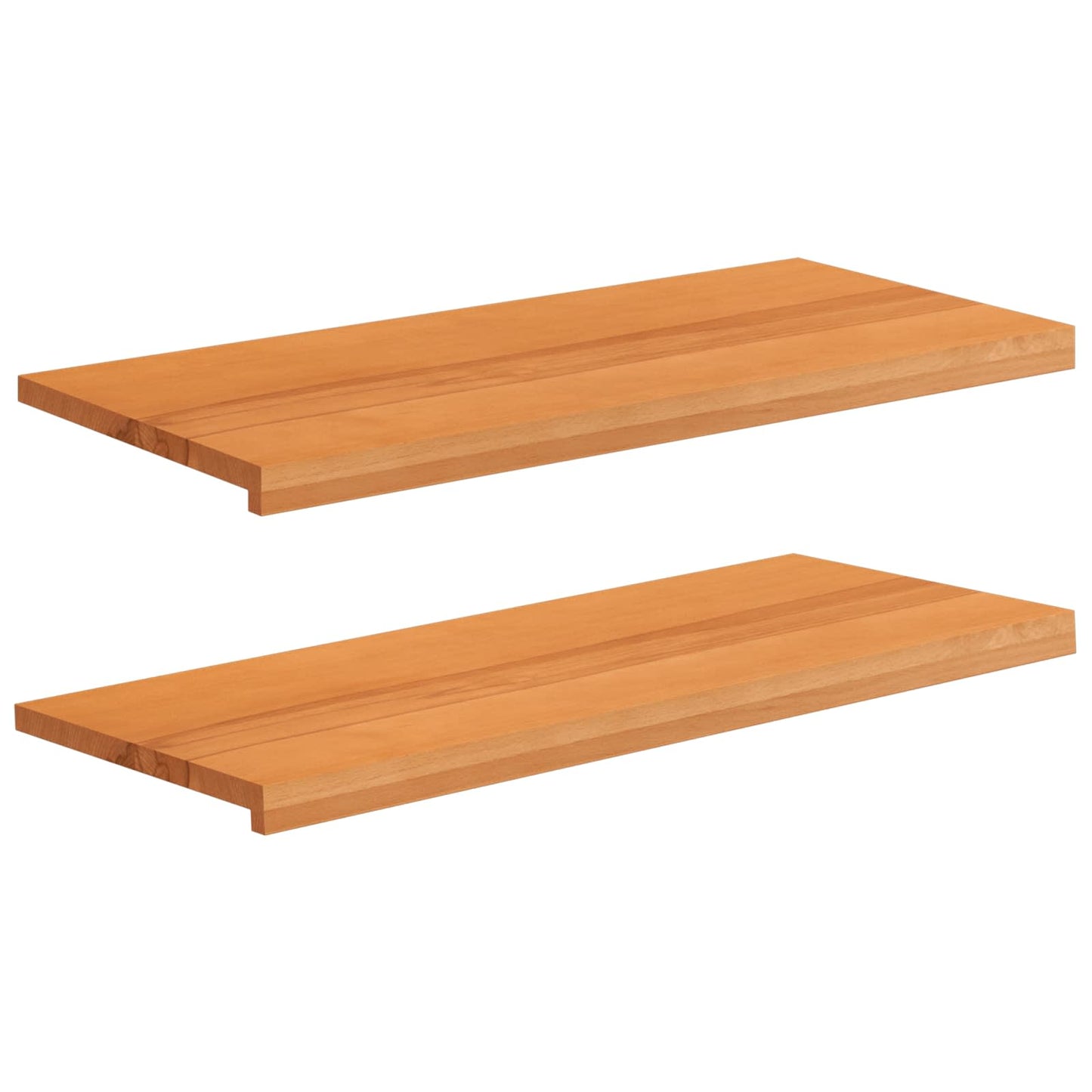 Vindueskarme 2 stk. Lys Brun 90 x 40 x 2 cm Solid bøg