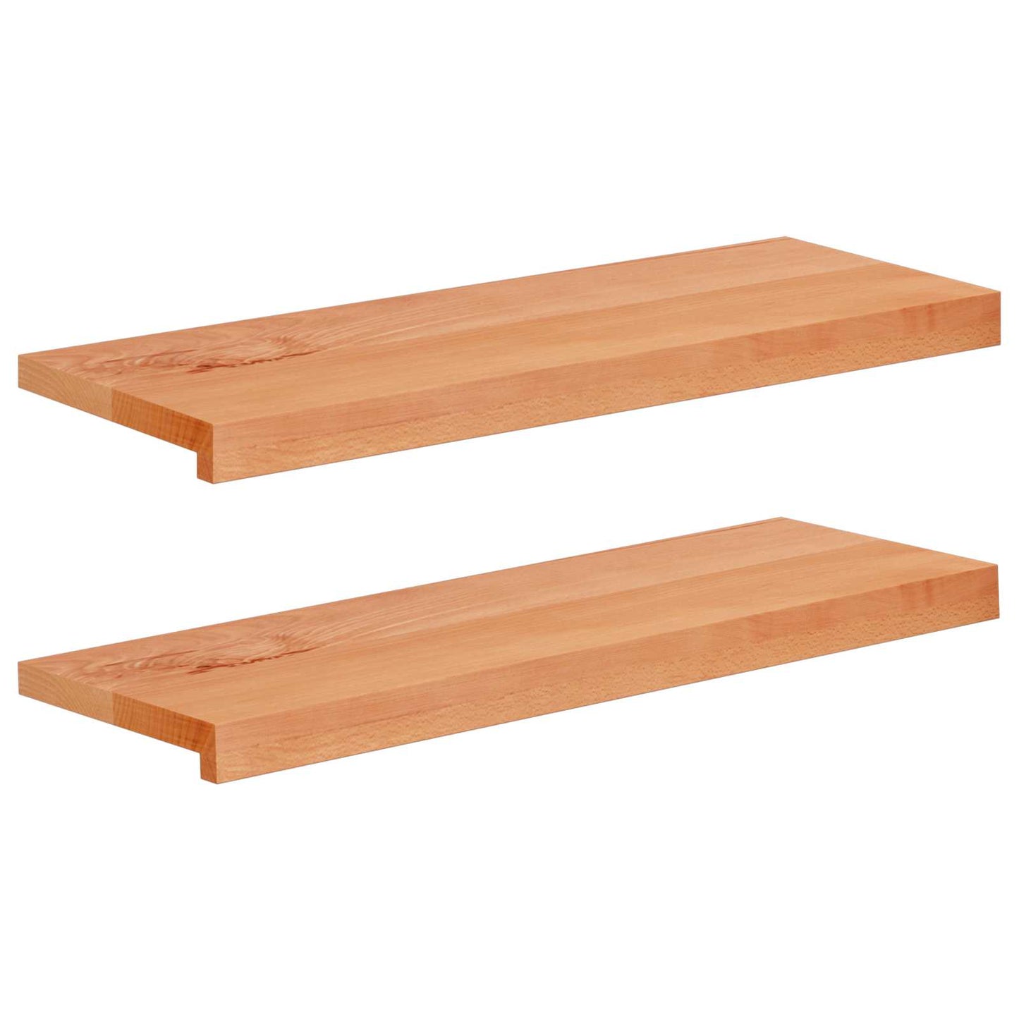 Vindueskarme 2 stk. Lakeret 80x 30 x 2 cm Solid bøg