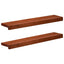 Vindueskarme 2 stk. Brun 80x 15 x 2 cm Solid bøg