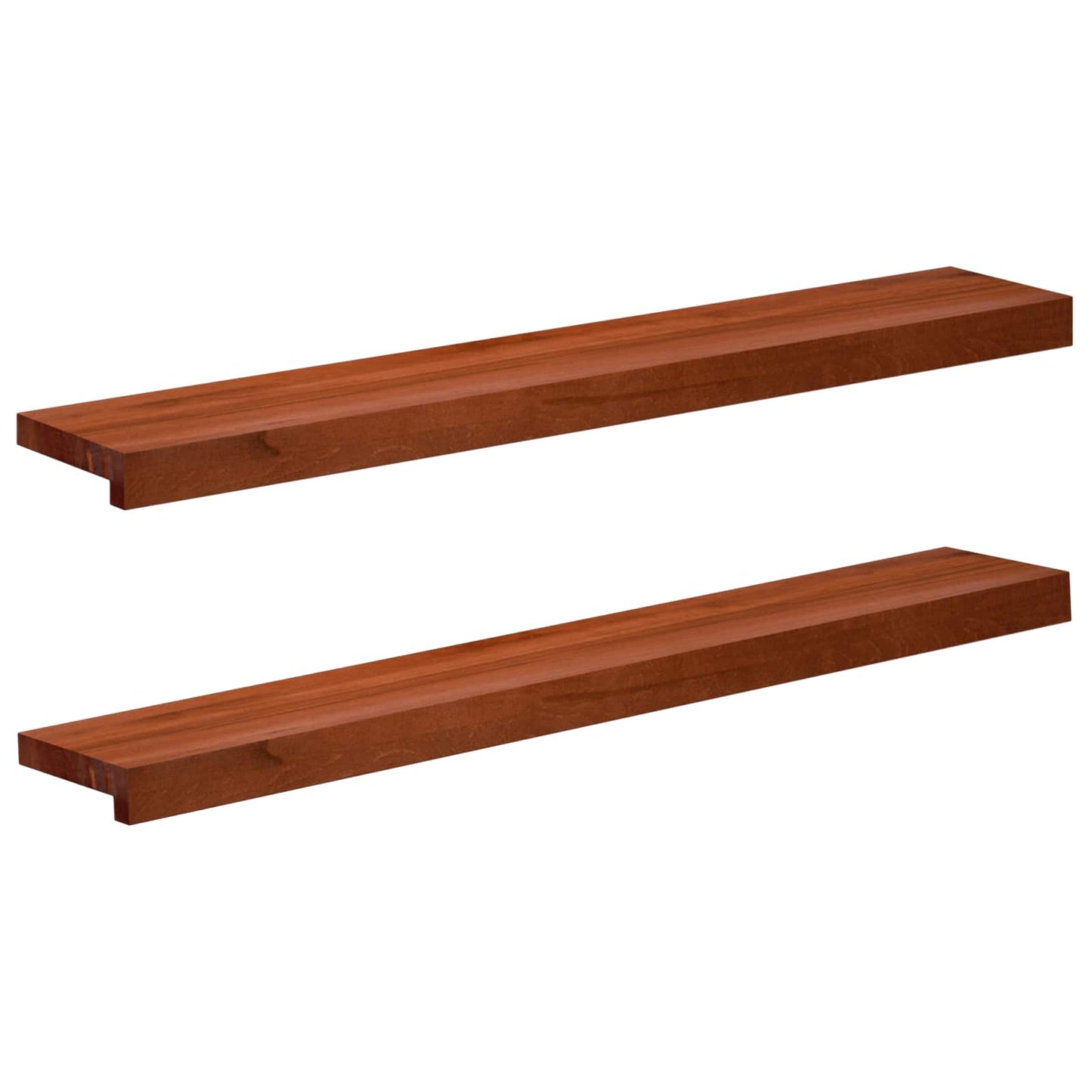 Vindueskarme 2 stk. Brun 100 x 20 x 2 cm Solid bøg