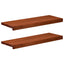 Vindueskarme 2 stk. Brun 80x 30 x 2 cm Solid bøg