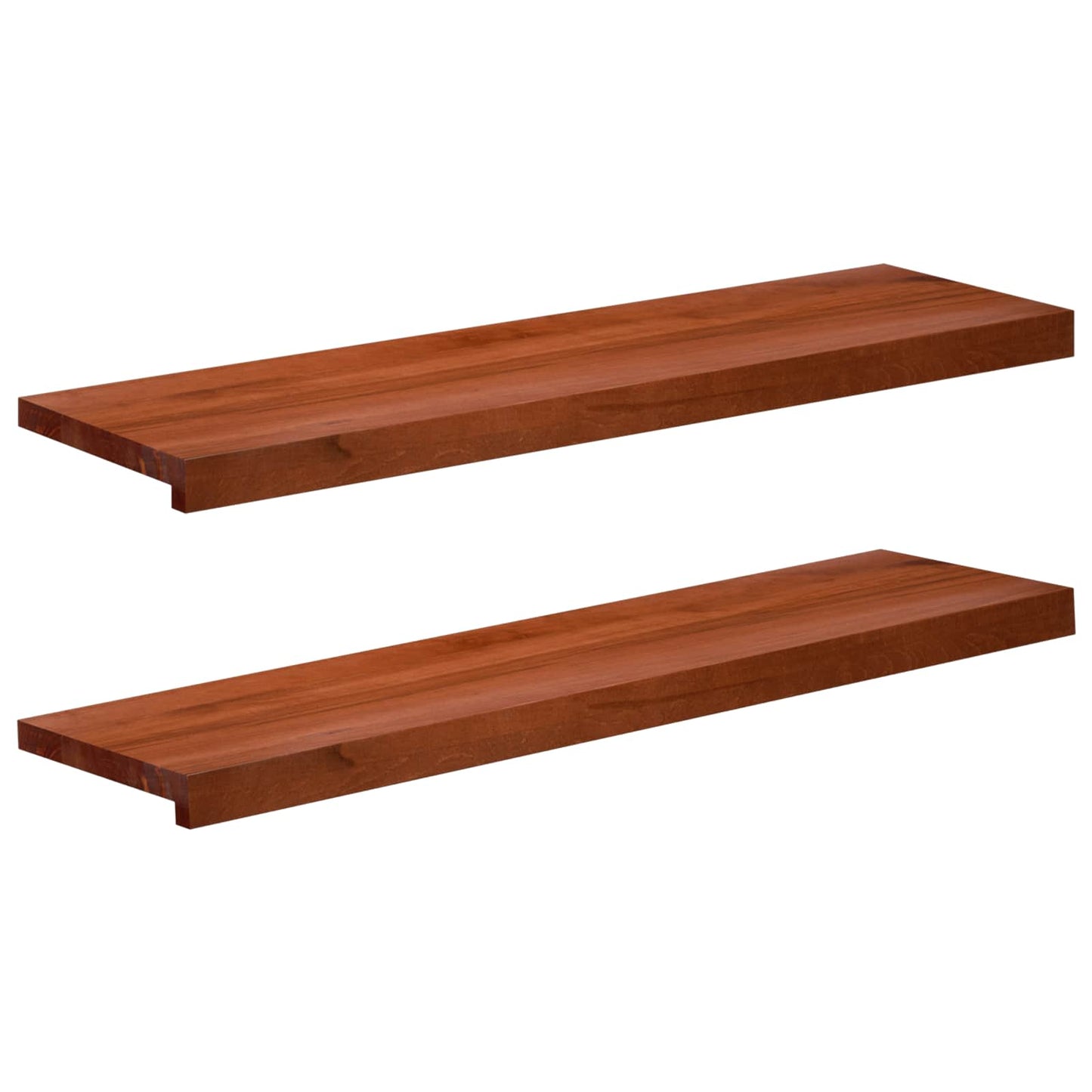Vindueskarme 2 stk. Brun 100 x 30 x 2 cm Solid bøg