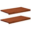 Vindueskarme 2 stk. Brun 70 x 40 x 2 cm Solid bøg