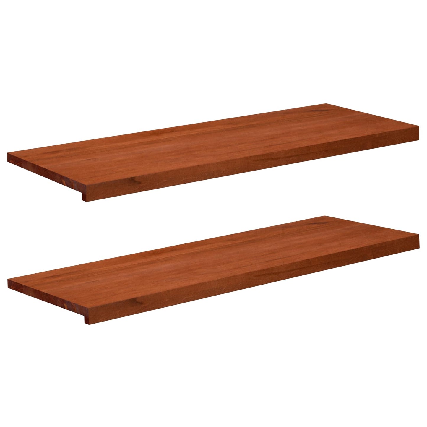Vindueskarme 2 stk. Brun 120 x 40 x 2 cm Solid bøg