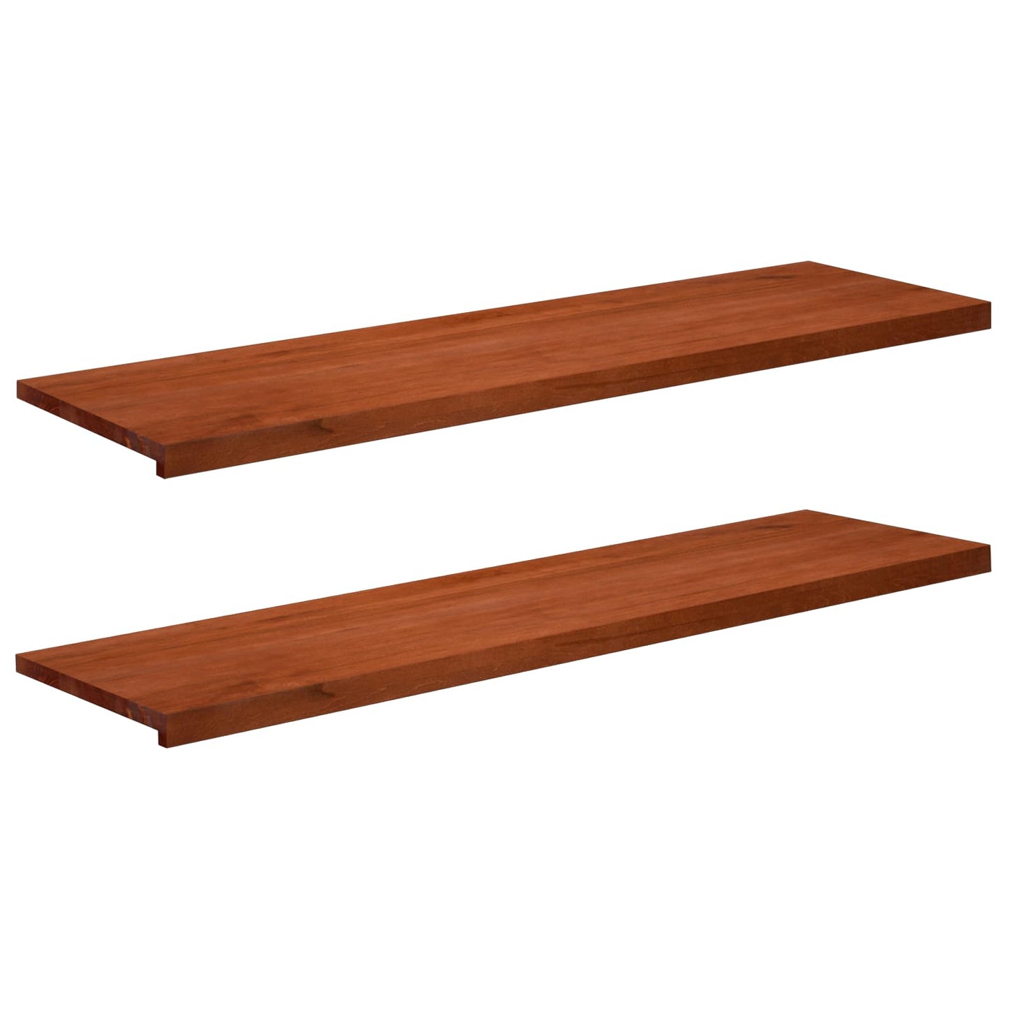 Vindueskarme 2 stk. Brun 140 x 40 x 2 cm Solid bøg