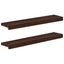 Vindueskarme 2 stk. Mørk Brun 80x 20 x 2 cm Solid bøg