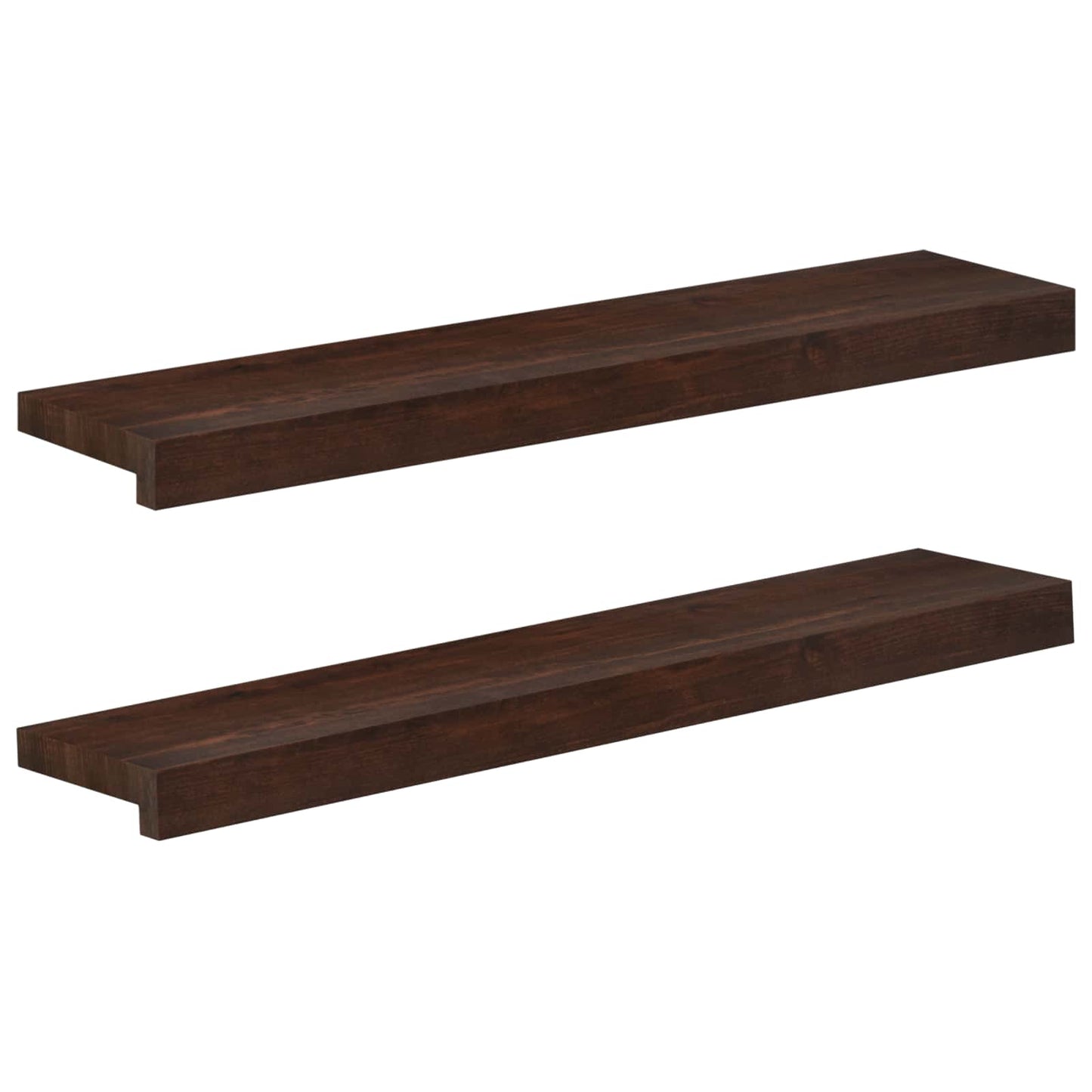 Vindueskarme 2 stk. Mørk Brun 80x 20 x 2 cm Solid bøg
