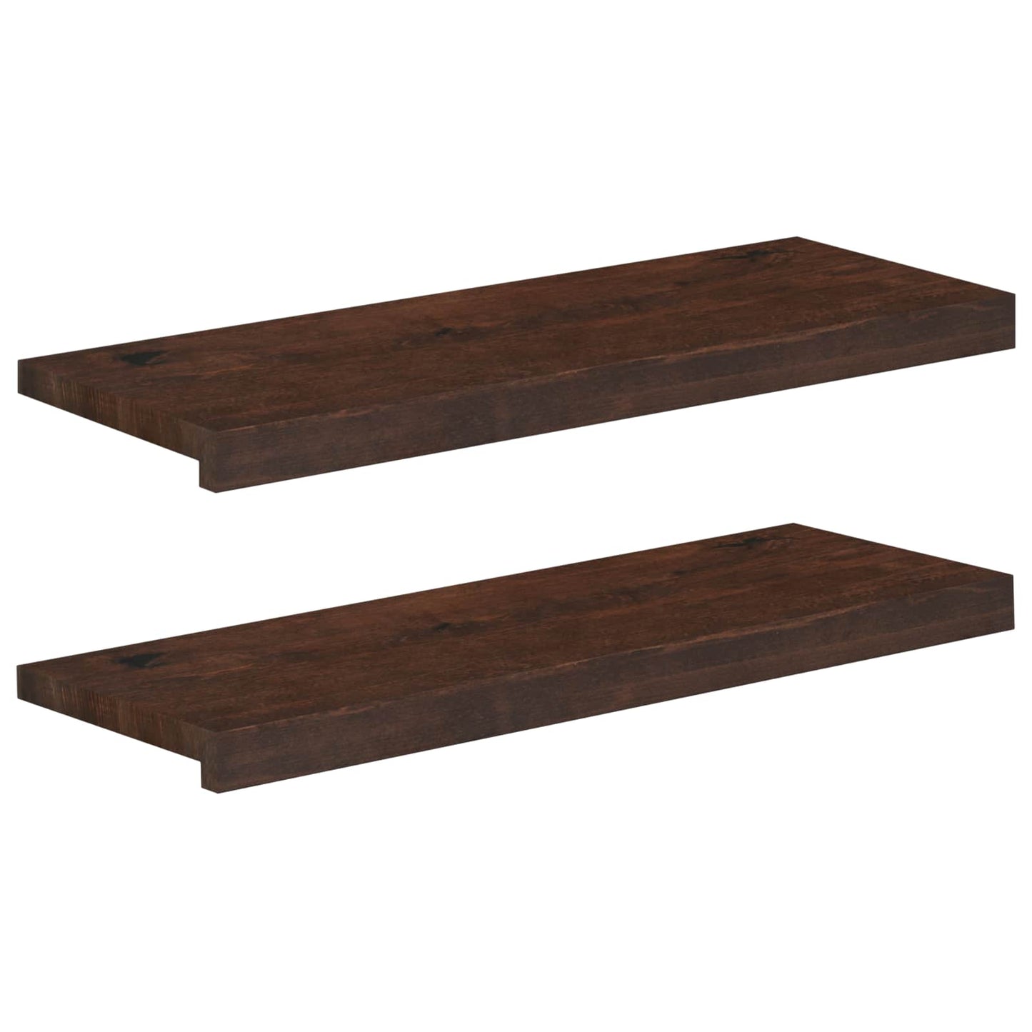 Vindueskarme 2 stk. Mørk Brun 80x 25 x 2 cm Solid bøg