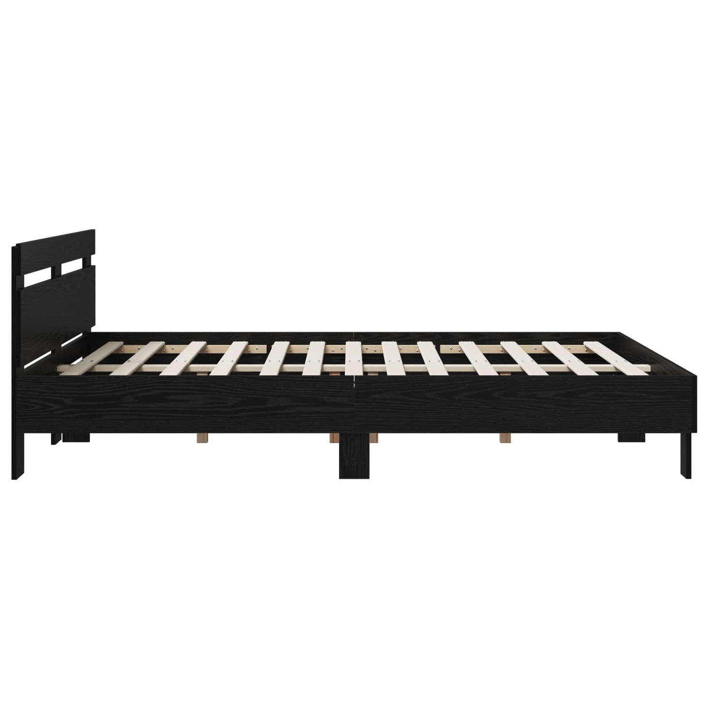 Sengestel Sort eg 140 x 190 cm Konstrueret træ