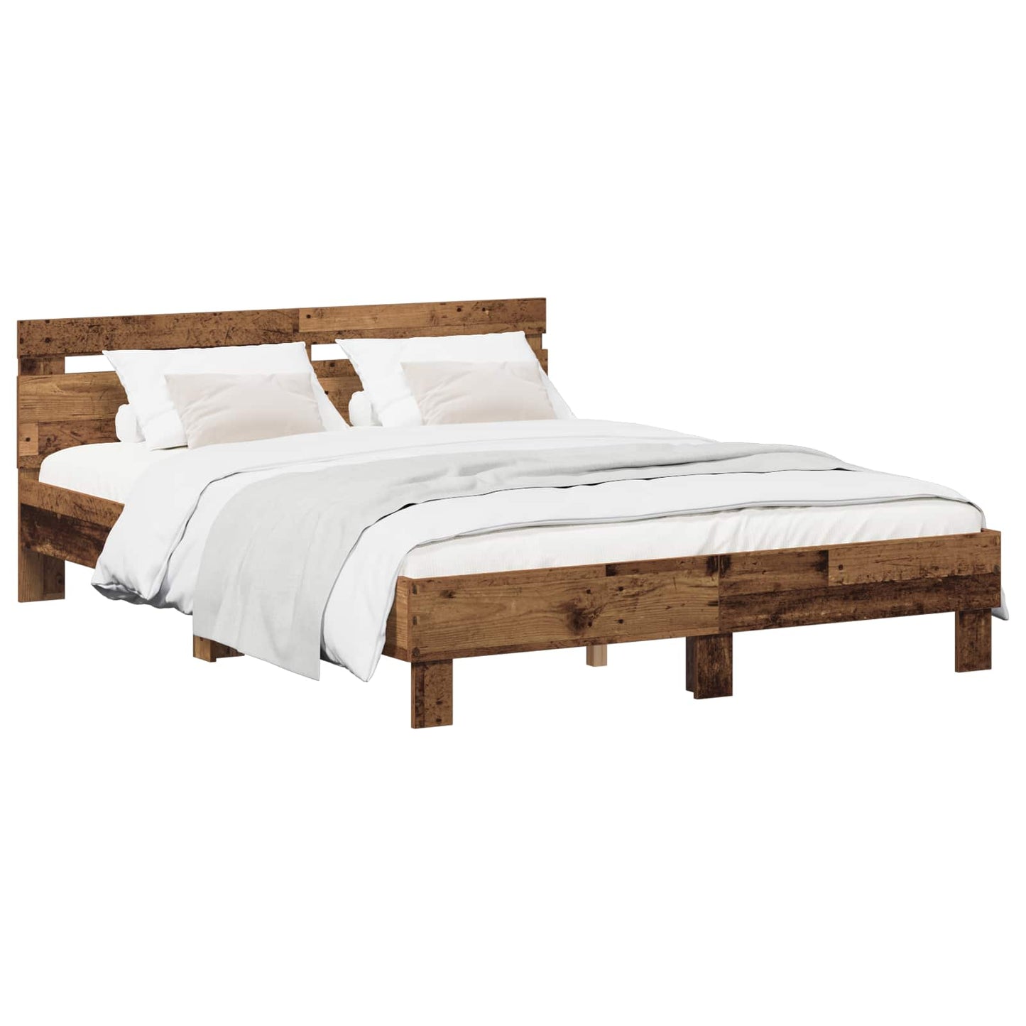 Sengestel Gammelt træ 135 x 190 cm Konstrueret træ