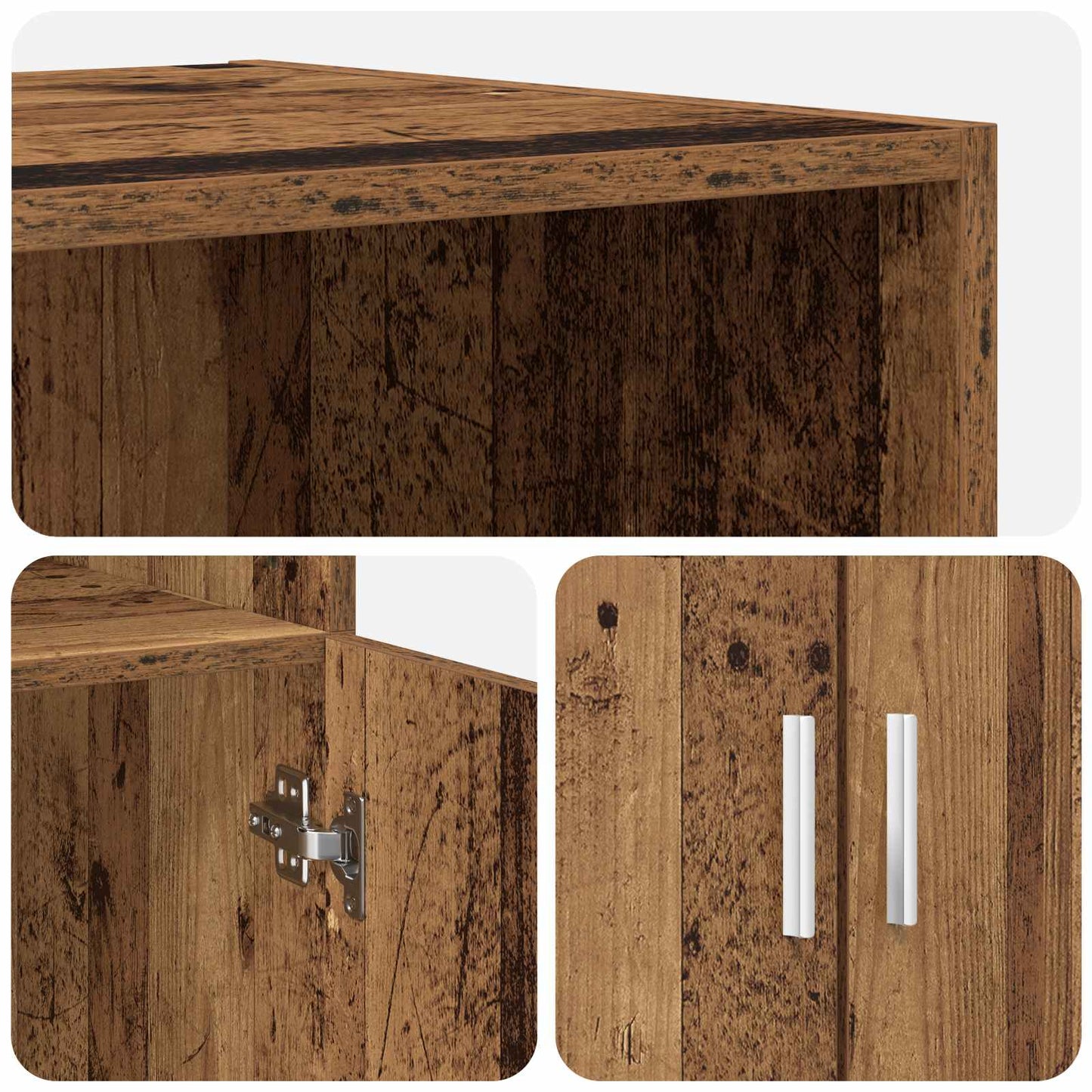 Highboard Gammelt træ 70 x 42,5 x 185 cm Konstrueret træ