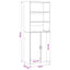 Highboard Gammelt træ 70 x 42,5 x 185 cm Konstrueret træ