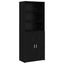 Highboard Sort eg 70 x 42,5 x 185 cm Konstrueret træ
