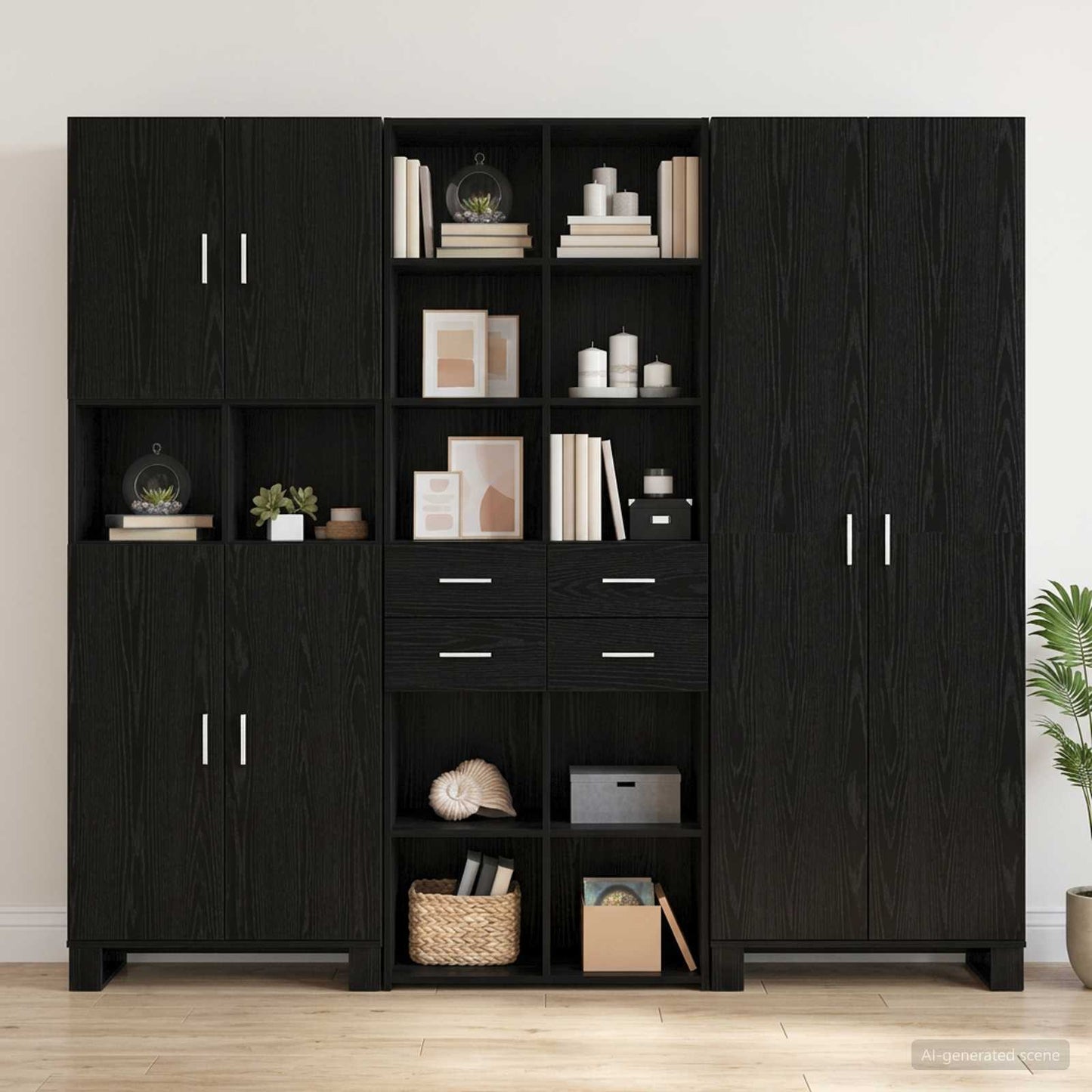 Bogreol Sort eg 30 x 42.4 x 185.2 cm