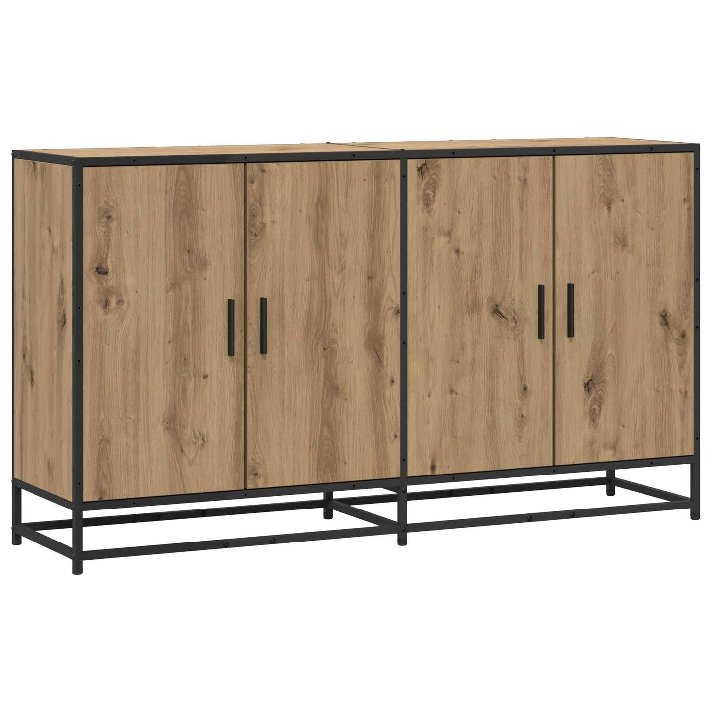 Sideboard Artisan-eg 134 x 35 x 76 cm Konstrueret træ