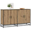 Sideboard Artisan-eg 134 x 35 x 76 cm Konstrueret træ