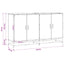 Sideboard Sort eg 134 x 35 x 76 cm Konstrueret træ