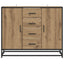 Sideboard Artisan-eg 92 x 35 x 76 cm Konstrueret træ